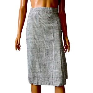 Gilmor Vintage plaid knee length skirt with pleated detailing SZ 7/8